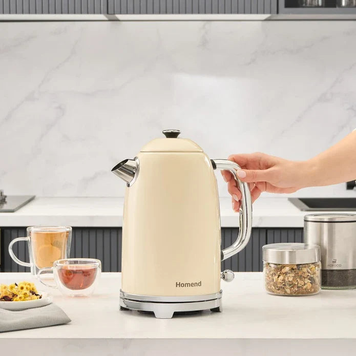 Homend Vintage Heatrow 1627H Kettle Su Isıtıcısı 2200W Krem