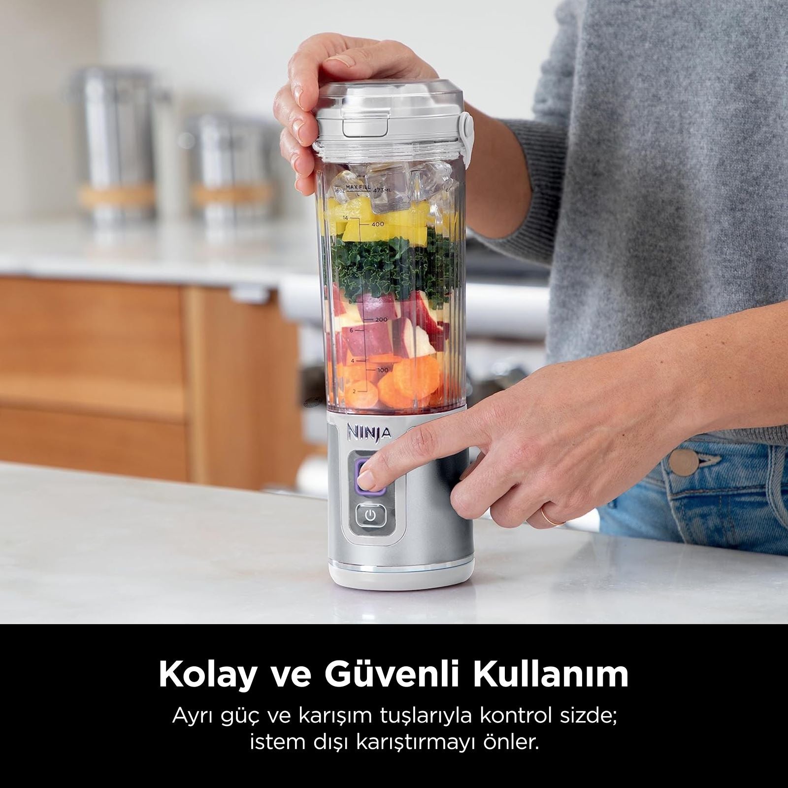 Ninja Blast™ Taşınabilir Blender - Beyaz