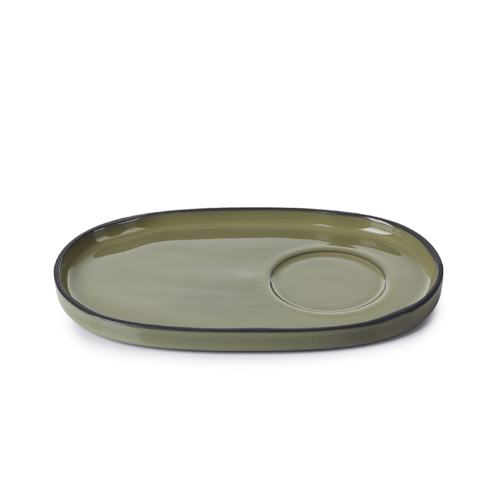 Revol Caractere Yeşil Gourmet Fincan Tabağı 18X11 cm
