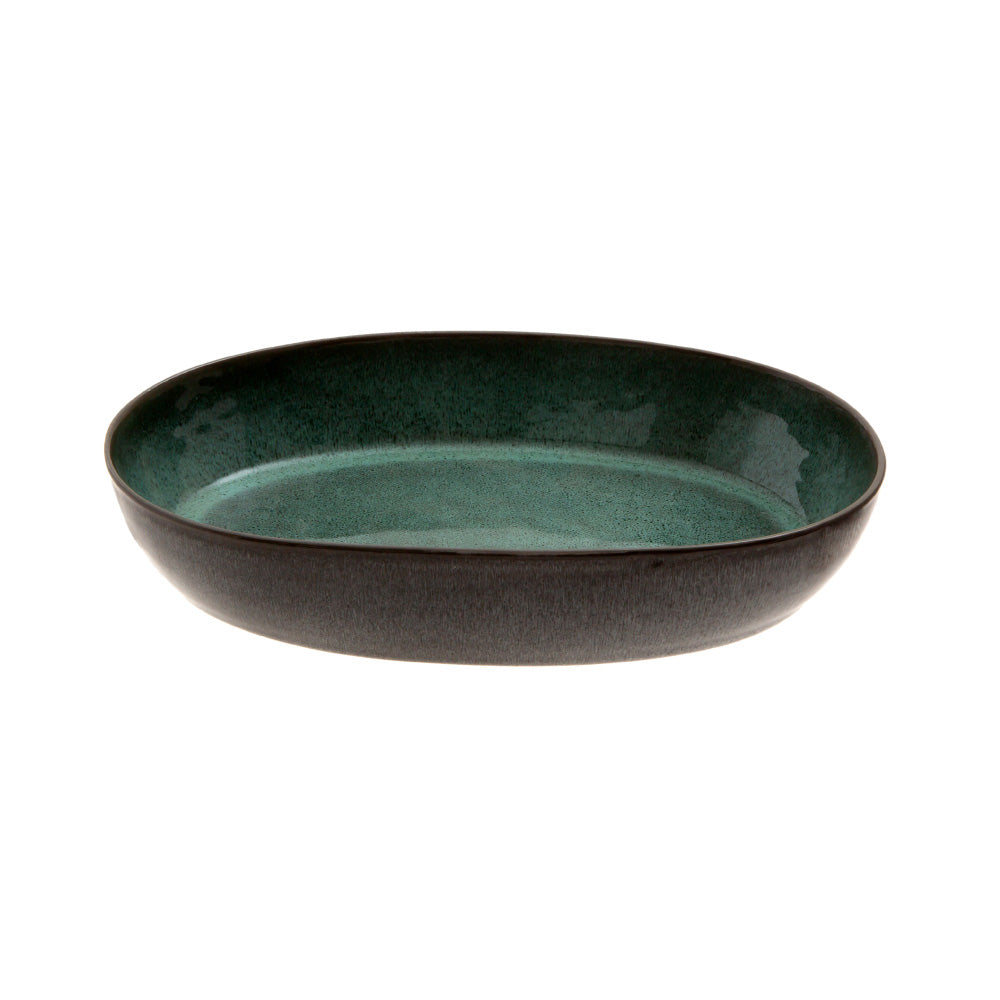 Jumbo Twin Green Kayık Tabak 29 cm