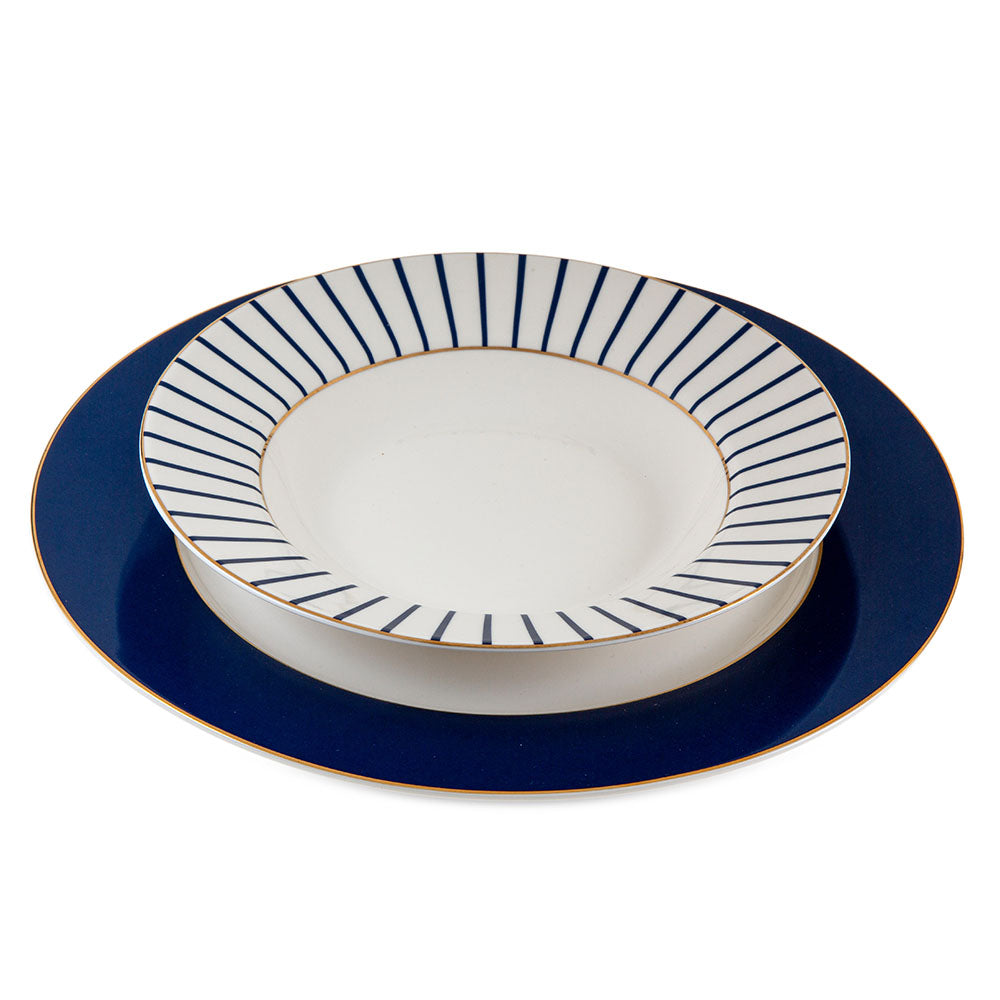 Jumbo Navy 24 Parça 6 Kişilik Yemek Takımı Blue