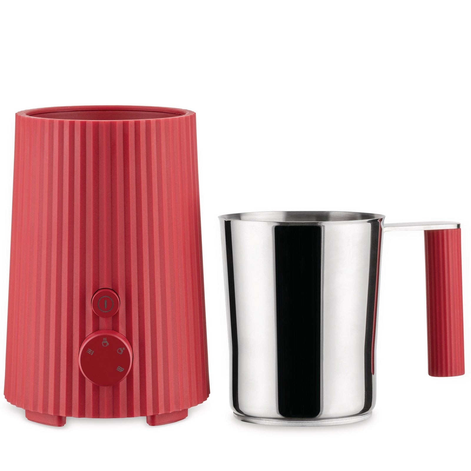 Alessi Plisse Kırmızı Süt Köpürtücü 350 ml