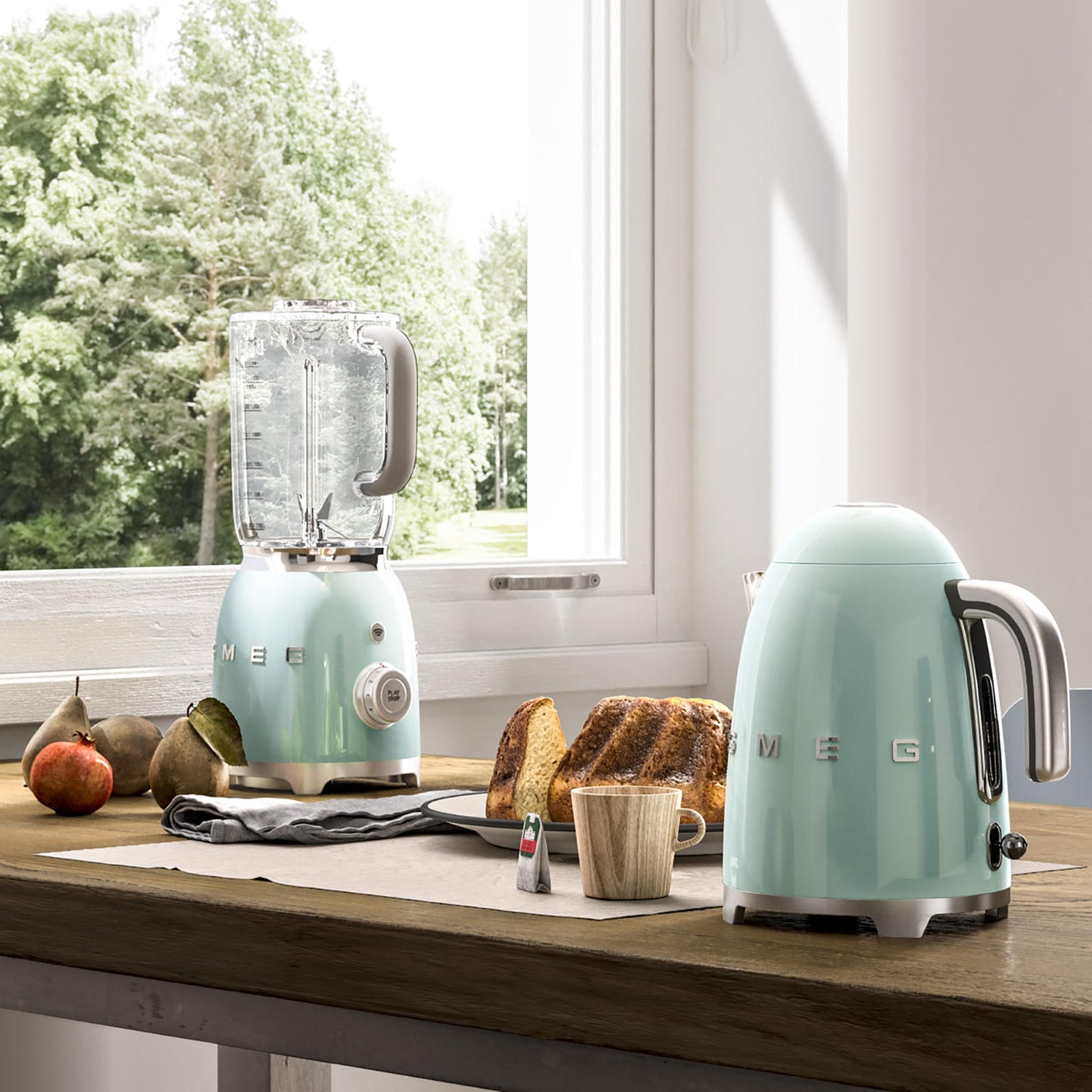 Smeg Blender Linea 50'S Retro Style Green Blf01Pgeu