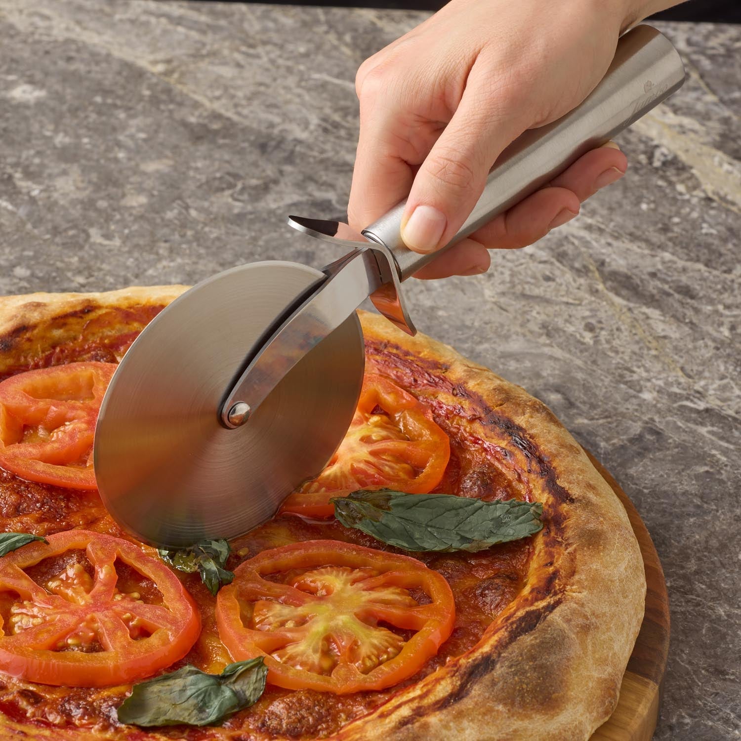 Jumbo Shine Çelik Pizza Dilimleyici