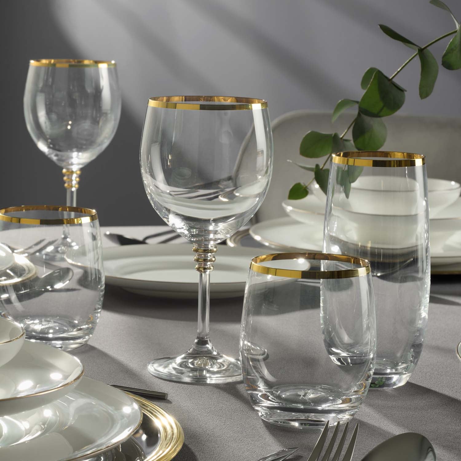 Jumbo Olivia Gold 6'lı Kadeh Seti