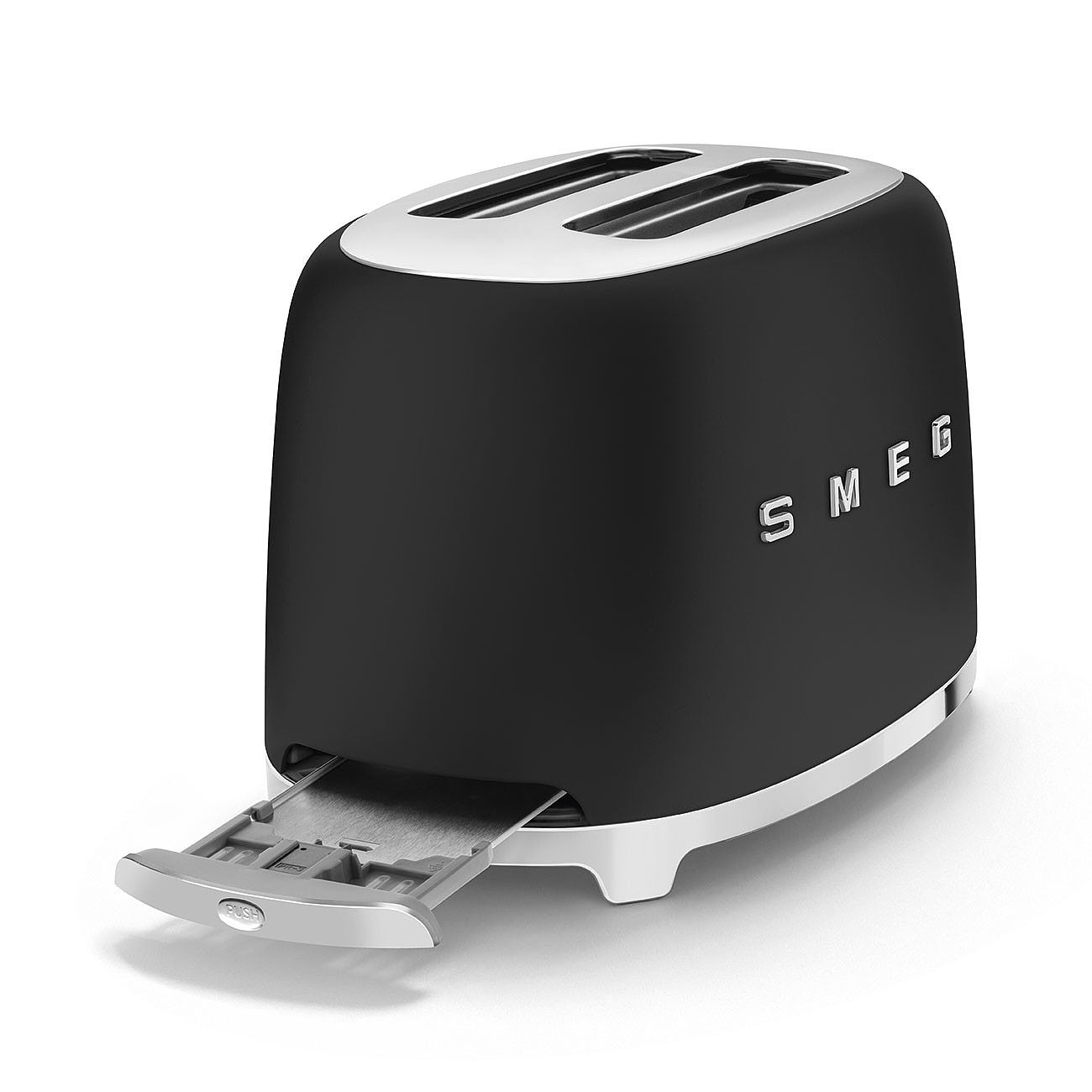 Smeg 2X2 Ekmek Kızartma Makinesi Mat Black TSF01BLMEU