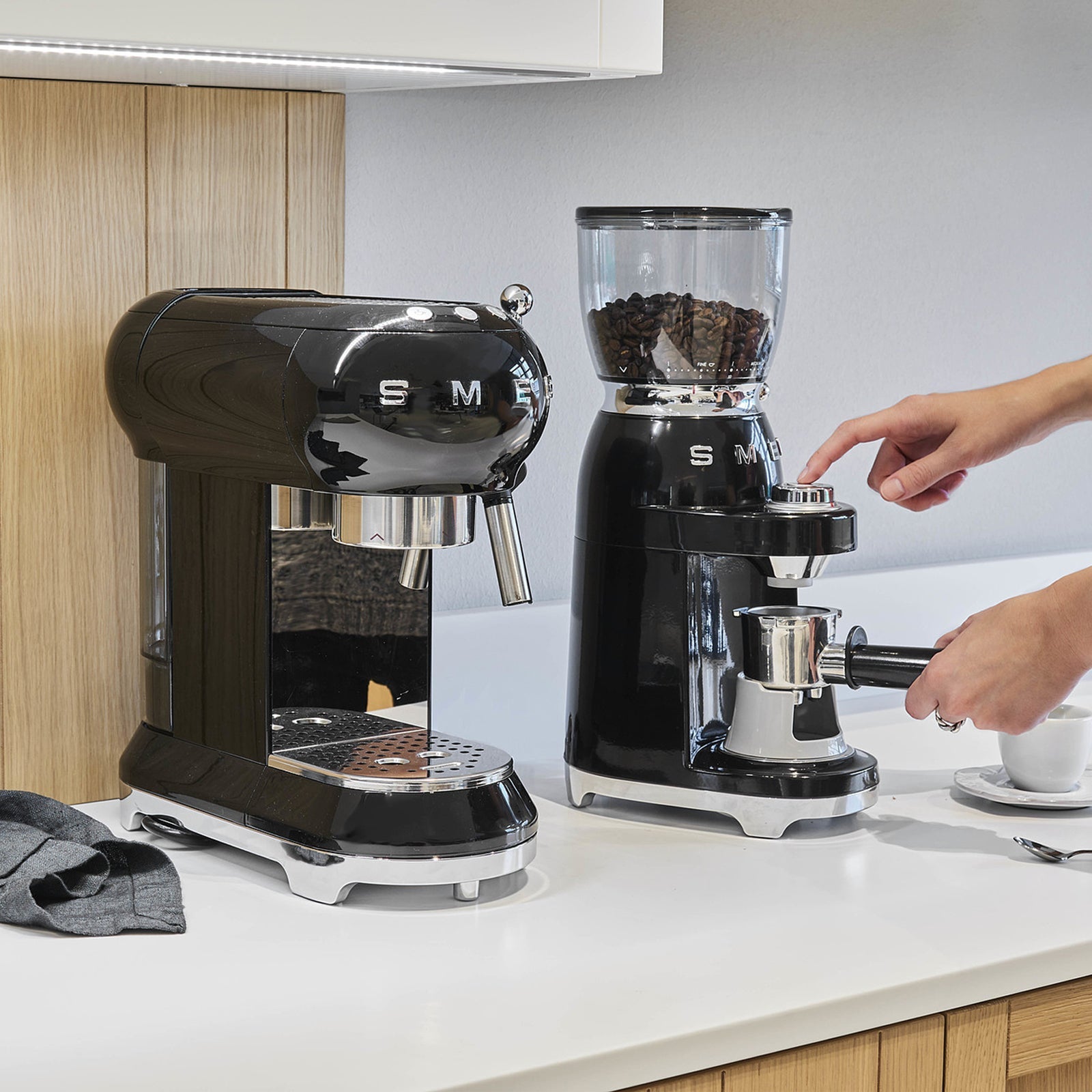 Smeg Espresso Kahve Makinesi Black Ecf01Bleu