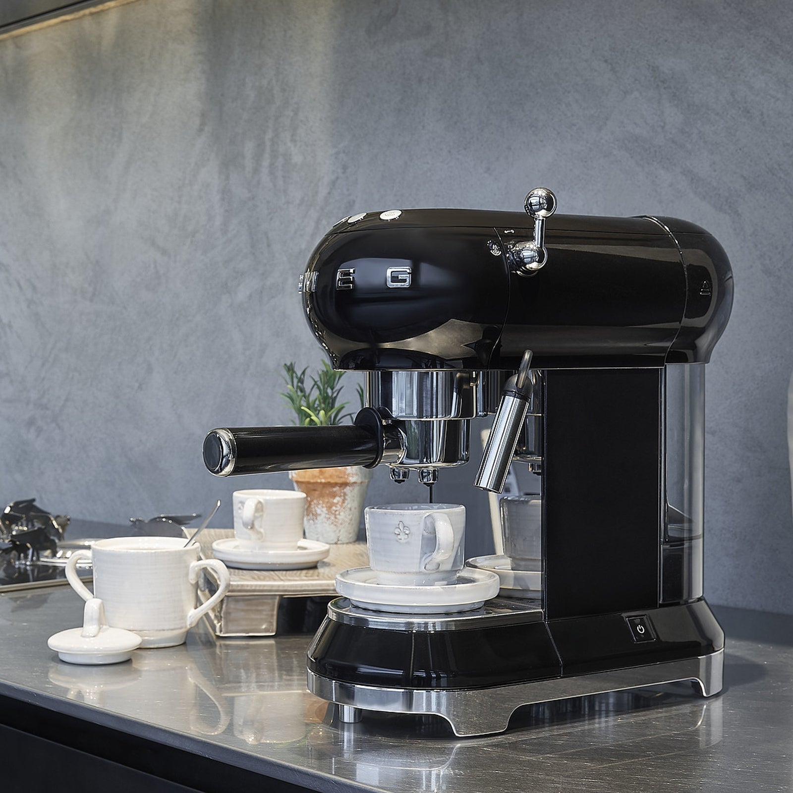 Smeg Espresso Kahve Makinesi Black Ecf01Bleu